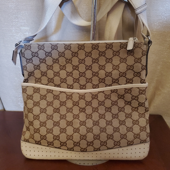 Gucci Canvas Crossbody Messenger Bag